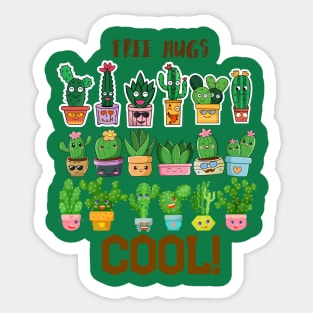 Free Hugs - cactus Sticker